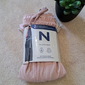 New! Natori Lounge Pants Size Medium Pink Beige PJ Pants Casual Neutral Relaxed